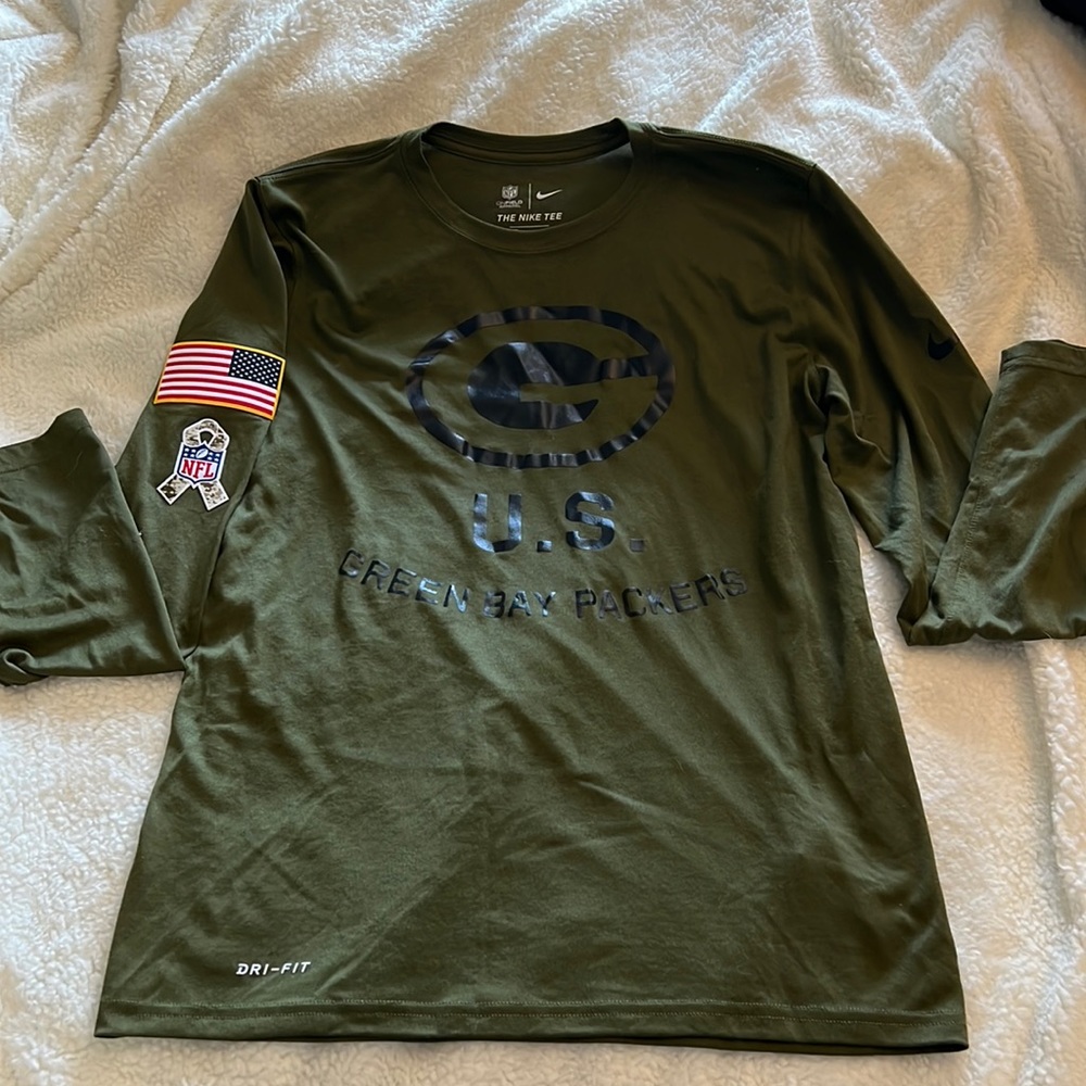 Green Bay Packers long sleeve Military shirt